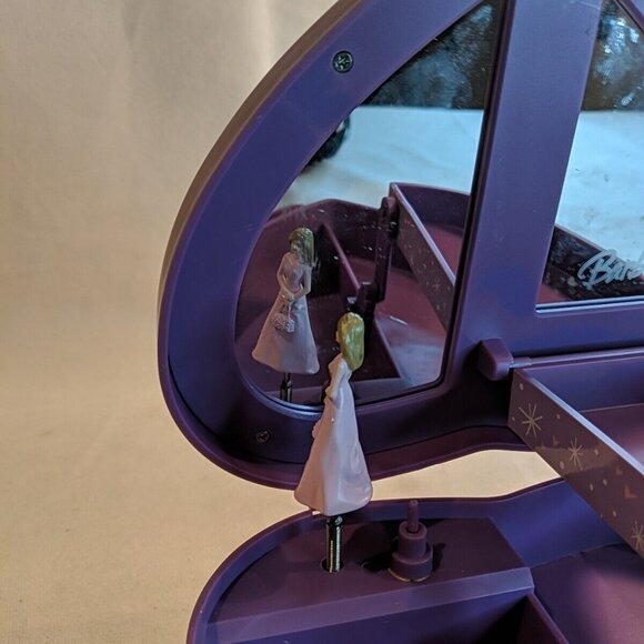 Barbie Gunther Mele Swan Lake Music Box Jewelry Heart Vintage Purple Dancing Dol - Picture 5 of 12